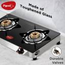 Pigeon Popular 2 Burner Glass Cooktop Glass Manual Gas Stove  (2 Burners)